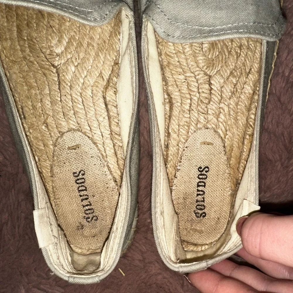 Soludos Women's Espadrilles flats grey mon amour 7.5 summer vacation beach